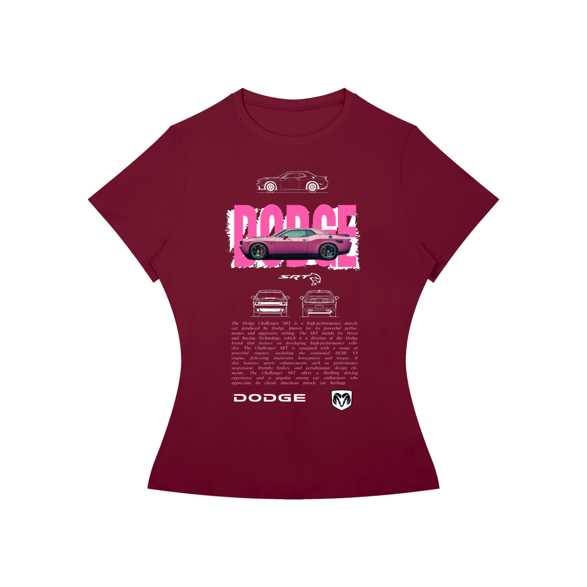 Dodge Challenger SRT Women’s Slim-Fit Graphic Tee