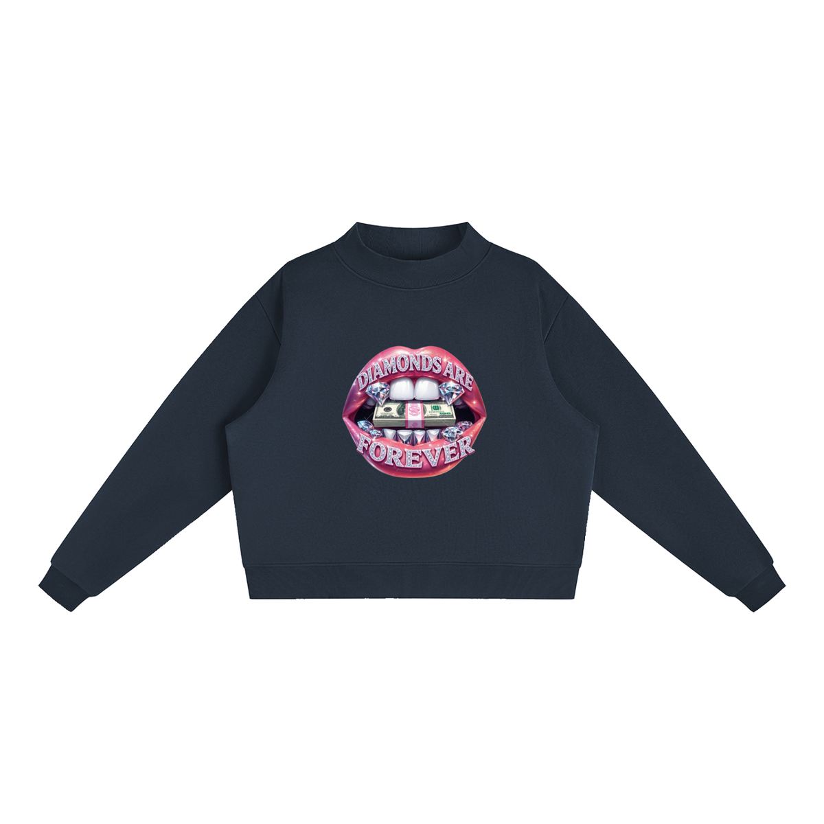 Diamonds Are Forever Lips Oversized Sweatshirt