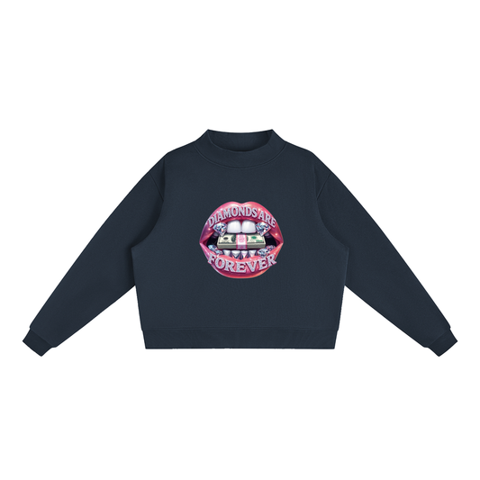 Diamonds Are Forever Lips Oversized Sweatshirt