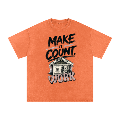 Make It Count Snow-Washed Cotton Graphic Tee